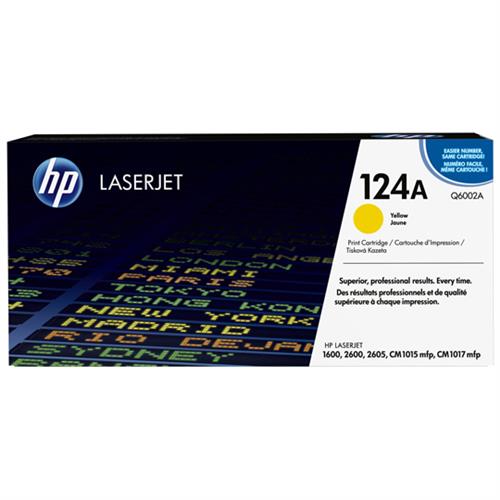 CARTUCHO DE TONER HP 124A AMARILLO ORIGINAL Q6002A-HP