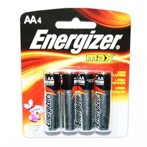 PILA ALCALINA ENERGIZER AA DE 1.5 VOLTS 4 PIEZAS-ENERGIZER