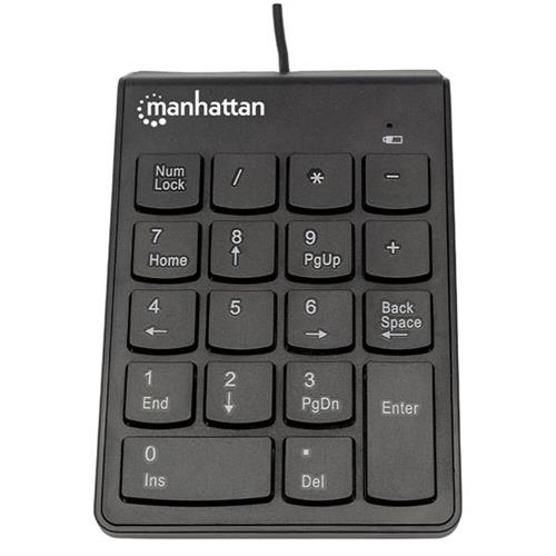 TECLADO NUMERICO MANHATTAN 176354 ALAMBRICO NEGRO-MANHATTAN