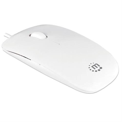 MOUSE MANHATTAN 177627 ALAMBRICO RETRACTIL BLANCO-MANHATTAN