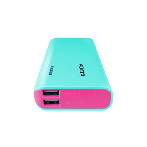 POWER BANK ADATA PT100 AZUL CON ROSA 10000 MAH-ADATA