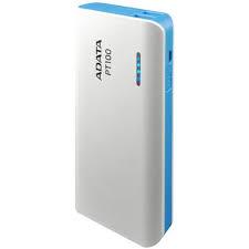 POWER BANK ADATA PT100 BLANCO CON AZUL 10000 MAH-ADATA