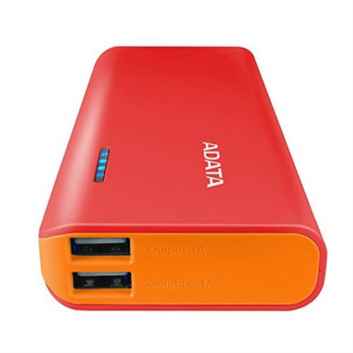 POWER BANK ADATA PT100 ROJO CON NARANJA 10000 MAH-ADATA