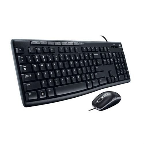 KIT TECLADO Y MOUSE LOGITECH MK200 CONEXION ALAMBRICO COLOR NEGRO-LOGITECH