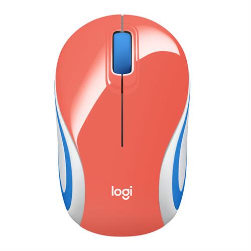 MOUSE LOGITECH MINI M187 INALAMBRICO CONEXION USB COLOR CORAL-LOGITECH