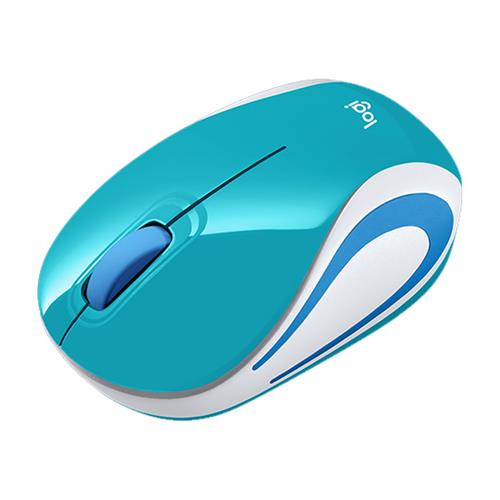 MOUSE LOGITECH MINI M187 INALAMBRICO CONEXION USB COLOR VERDE AZULADO-LOGITECH