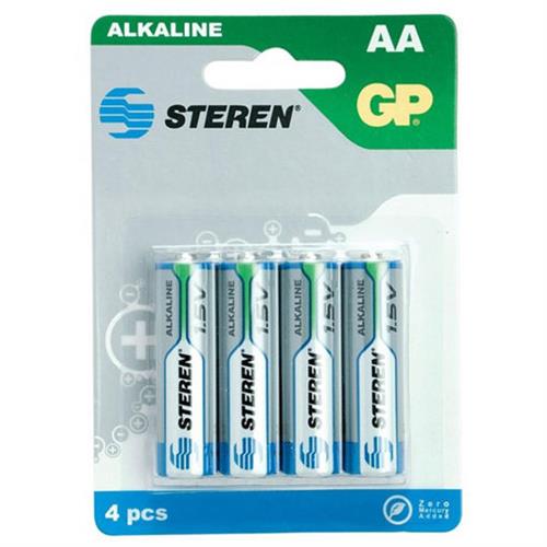 PILA ALCALINA STEREN AA DE 1.5 VOLTS 4 PIEZAS-STEREN