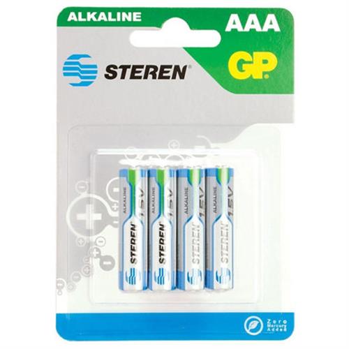 PILA ALCALINA STEREN AAA DE 1.5 VOLTS 4 PIEZAS-STEREN