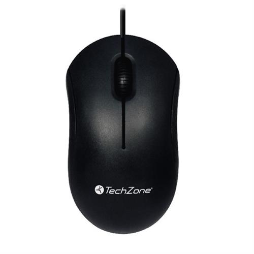 MOUSE ALAMBRICO TECHZONE TZMOU01 CONEXION USB COLOR NEGRO-TECHZONE