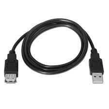 CABLE BROBOTIX 102334 EXTENSION USB 1.8 METROS NEGRO MACHO A HEMBRA-BROBOTIX