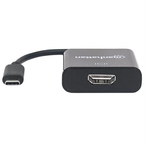 CONVERTIDOR DE MEDIOS MANHATTAN 151788 USB-C A HDMI NEGRO-MANHATTAN