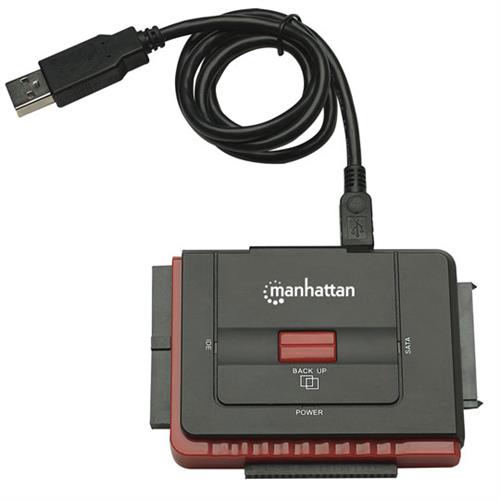 CONVERTIDOR DE MEDIOS MANHATTAN 179195 USB A SATA NEGRO-MANHATTAN