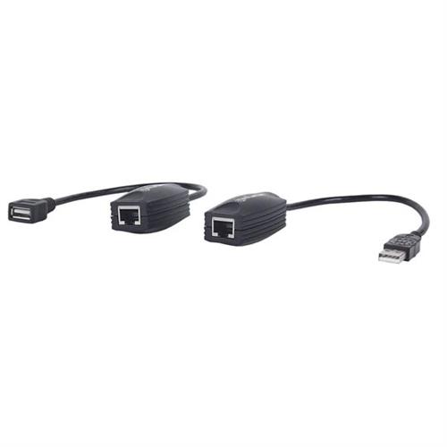 CABLE MANHATTAN 179300 EXTENSION ACTIVA USB 60 METROS NEGRO A MACHO A HEMBRA-MANHATTAN