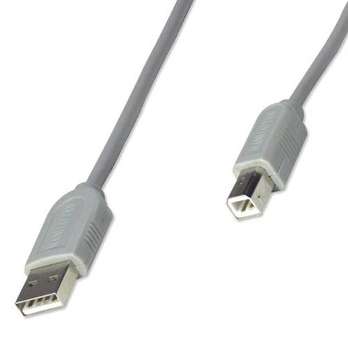 CABLE MANHATTAN 0317856 USB A A/B 1.8 METROS GRIS MACHO A MACHO-MANHATTAN