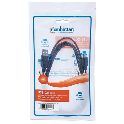 CABLE MANHATTAN 333375 A MACHO A B MACHO NEGRO 1.8 M-MANHATTAN