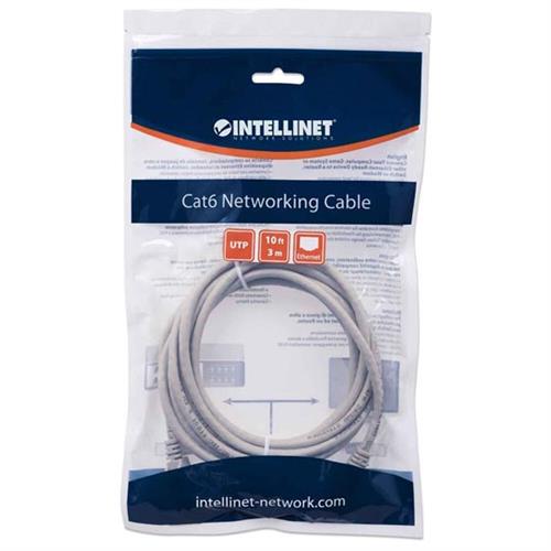 CABLE INTELLINET 334129 PATCH UTP CATEGORIA 6 3 METROS GRIS RJ45 A RJ45-MANHATTAN