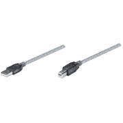 CABLE DE TRANSFERENCIA DE DATOS MANHATTAN 510424 MACHO A HEMBRA PLATA 11 METROS-MANHATTAN