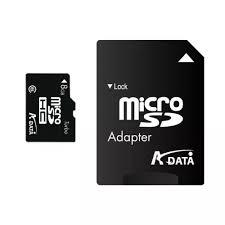 MEMORIA MICRO SD ADATA AUSDH8GCL4-RA1 DE 8 GB CLASE 4 CON ADAPTADOR-ADATA