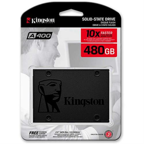 UNIDAD DE ESTADO SOLIDO KINGSTON A400 CAPACIDAD DE 480 GB FACTOR DE FORMA 2.5-KINGSTONE