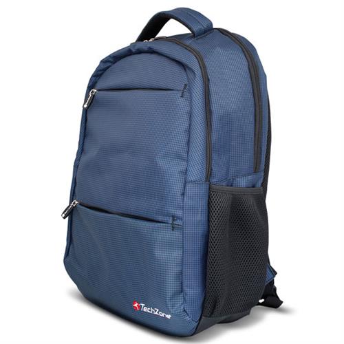 MOCHILA TECHZONE TZ18LBP01-AZUL DE POLIESTER COLOR AZUL-TECHZONE