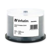 CD IMPRIMIBLE CD-R VERBATIM VB94904 CAPACIDAD 700 MB VELOCIDAD 52X CAMPANA DE 50 PIEZAS-VERBATIM