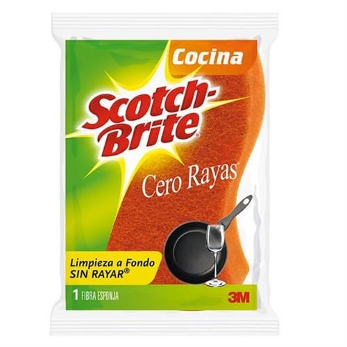 FIBRA ESPONJA CERO RAYAS SCOTCH-BRITE DE USO DOMESTICO 1 PZA-3M