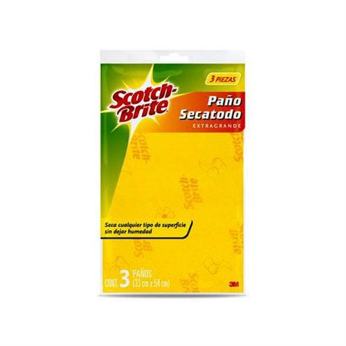 PAÑO MULTIUSOS SCOTCH BRITE MEDIDA 35CM X 20 CM PAQUETE C/3 PIEZAS-3M