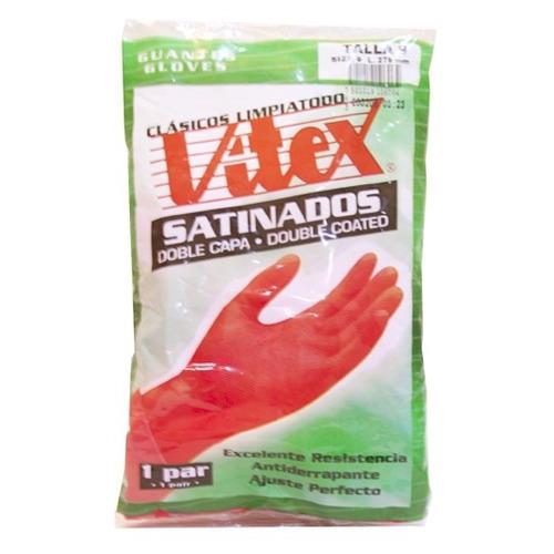 GUANTES DE HULE VITEX DEL NUMERO 9 USO DOMESTICO COLOR ROJO 1 PZA-VITEX