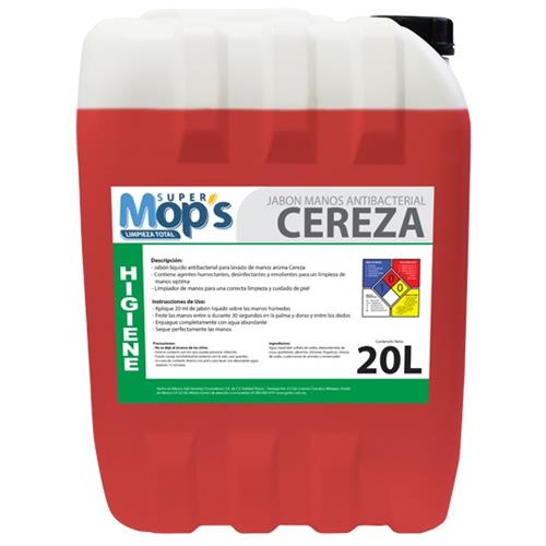 JABON LIQUIDO PARA MANOS MOPS CEREZA 20 LT-MOPS