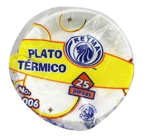 PLATO DESECHABLE REYMA PASTELERO UNISEL #6 25 PZAS-REYMA