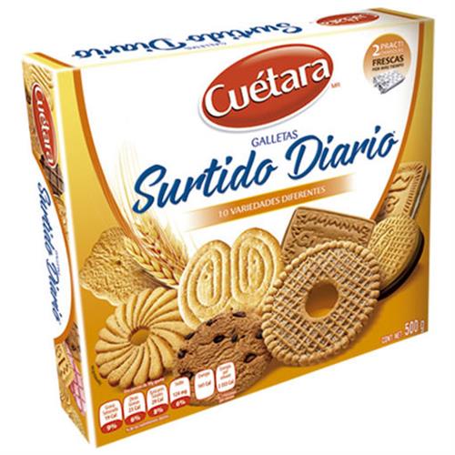 GALLETAS SURTIDO DIARIO CUETARA DE 500 GRAMOS-CUETARA