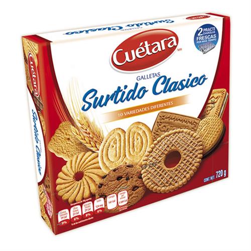 GALLETAS SURTIDO DIARIO CUETARA DE 720 GRAMOS-CUETARA