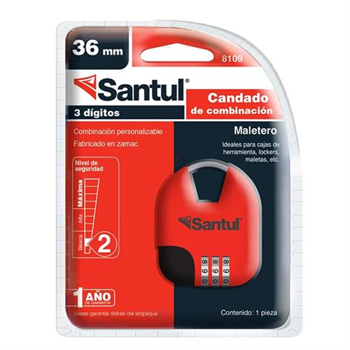 CANDADO MALETERO SANTUL 8109 DE N/A-SANTUL