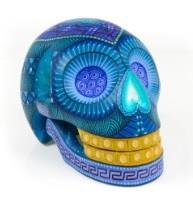 Alebrije Calavera Skull Light Blue-ALEBRIJE MXART