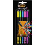 BIC-PLU-INTYB5-PLUMINES BIC INTENSITY AMARILLO VERDE AZUL ROSA Y ROSA OBSCURO 1 BLISTER 5 PZS