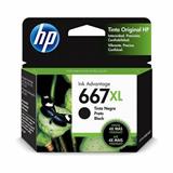 HP-TIN-3YM81AL-CARTUCHO DE TINTA HP 667XL NEGRA 3YM81AL