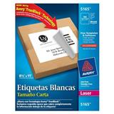 AVE-ETI-5165-ETIQUETAS BLANCAS AVERY 5165 DE 21.6X27.9 CM 1 PAQUETE