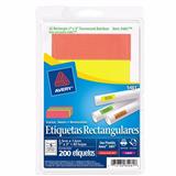 AVE-ETI-5481-ETIQUETA AVERY 5481 DE VARIOS COLORES 2.5 X 7.6 1 PAQUETE CON 200 PIEZAS