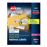 AVE-ETI-5520-ETIQUETA BLANCO AVERY 5520 DE 2.5X6.7CM-