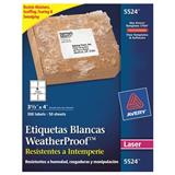 AVE-ETI-5524-ETIQUETAS RESISTENTES A INTEMPERIES BLANCAS AVERY 5524 DE 3.4X10.2 CM 1 PAQUETE