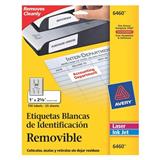 AVE-ETI-6460-ETIQUETAS REMOVIBLES BLANCAS AVERY 6460 DE 2.5X6.7 CM 1 PAQUETE