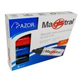 AZO-MAR-830-4-MARCADORES PARA PIZARRON AZOR MAGISTRAL 1 PAQUETE CON 4 PIEZAS