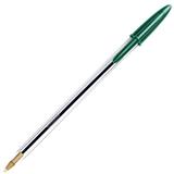 BIC-BOL-M250CV-BOLIGRAFO BIC CRISTAL VERDE PUNTO MEDIANO 1.0MM BARRIL HEXAGONAL 12 PZA