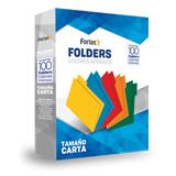FTC-FOL-1166-FOLDER FORTEC 1166 TAMAÑO CARTA 1 PAQUETE CON 100 PIEZAS