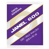 JAN-ADS-60018X3-CINTA ADHESIVA CORTE FACIL JANEL 600 TRANSPARENTE DE 18 MM X 33 M 1 PZA