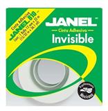 JAN-ADS-81012X3-CINTA ADHESIVA INVISIBLE JANEL 810 COLOR TRANSPARENTE DE 12 MM X 33 M 1 PZA