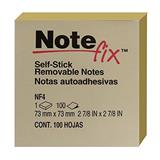 P3M-PST-NF4-NOTA ADHESIVA REMOVIBLE NOTE-FIX NF4 COLOR AMARILLO PASTEL FORMA CUADRADA 100 HOJAS