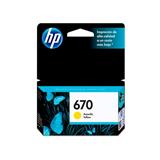 HP-TIN-CZ116AL-CARTUCHO DE TINTA HP 670 AMARILLO ORIGINAL CZ116AL