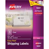 AVE-5664-ETIQUETAS TRANSPARENTES LASER 3 1/3 x 4 IN/300 ETIQUETAS