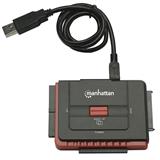 IC-CO-179195-CONVERTIDOR DE MEDIOS MANHATTAN 179195 USB A SATA NEGRO